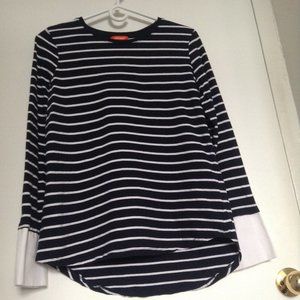 Joe Fresh Womens' Breton Stripe L/S Shirt Sz.M